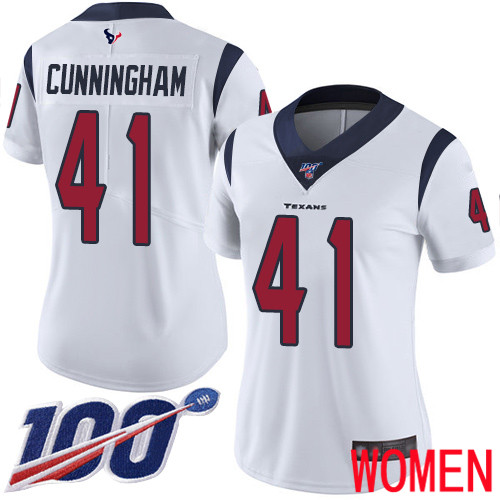 Houston Texans Limited White Women Zach Cunningham Road Jersey NFL Football #41 100th Season Vapor Untouchable->women nfl jersey->Women Jersey